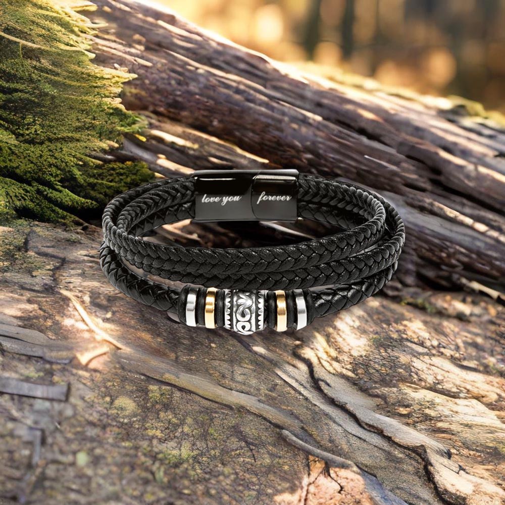 Love You Forever Men's Bracelet, Engraved Keepsake Gift for  - LYF Bracelet Custom 3