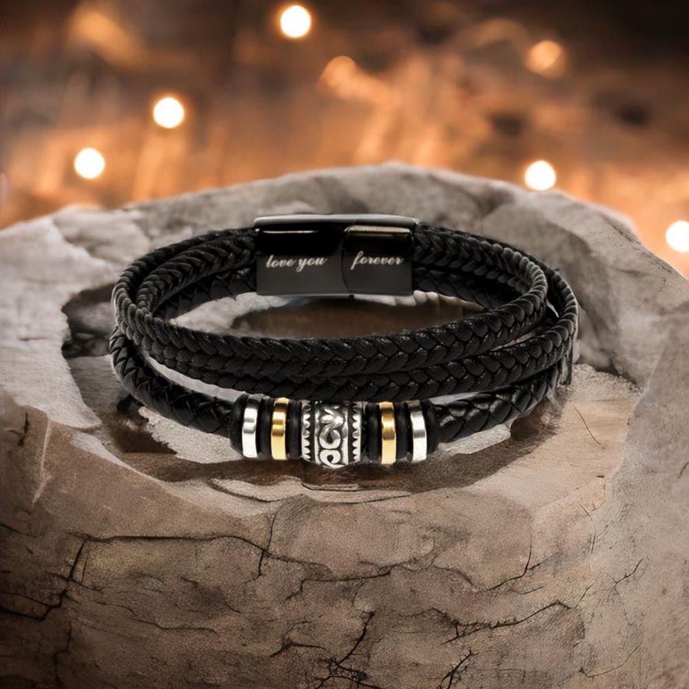 Love You Forever Men's Bracelet, Engraved Keepsake Gift for  - LYF Bracelet Custom 2