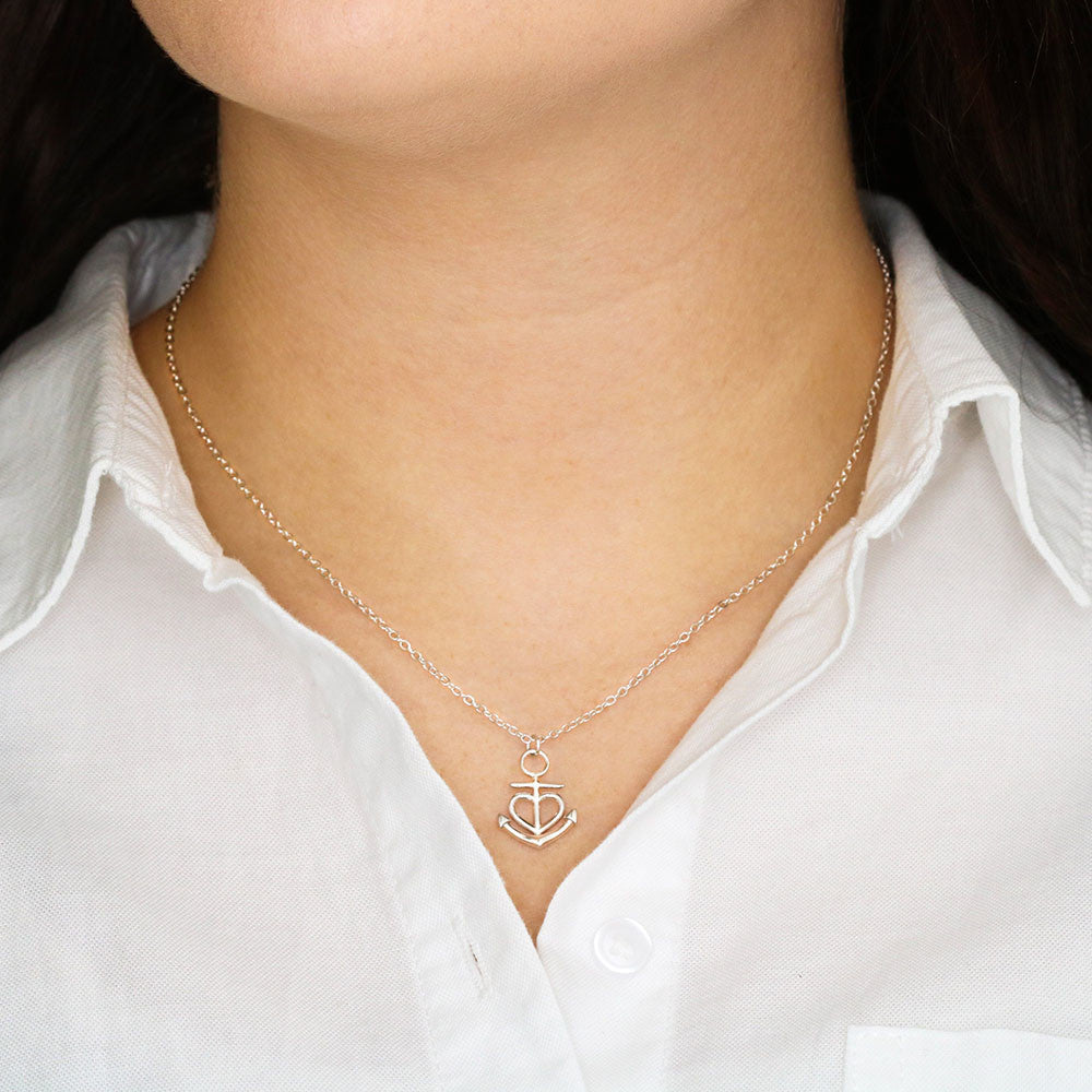 Anchor Pendant Necklace for Men, 18K Yellow Gold Finish or P - Friendship Anchor Model