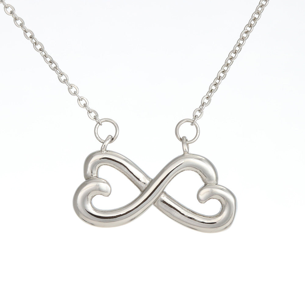 Infinity Heart Necklace for Her, Endless Love Symbol, 18K Ye - Infinity Heart Necklace white