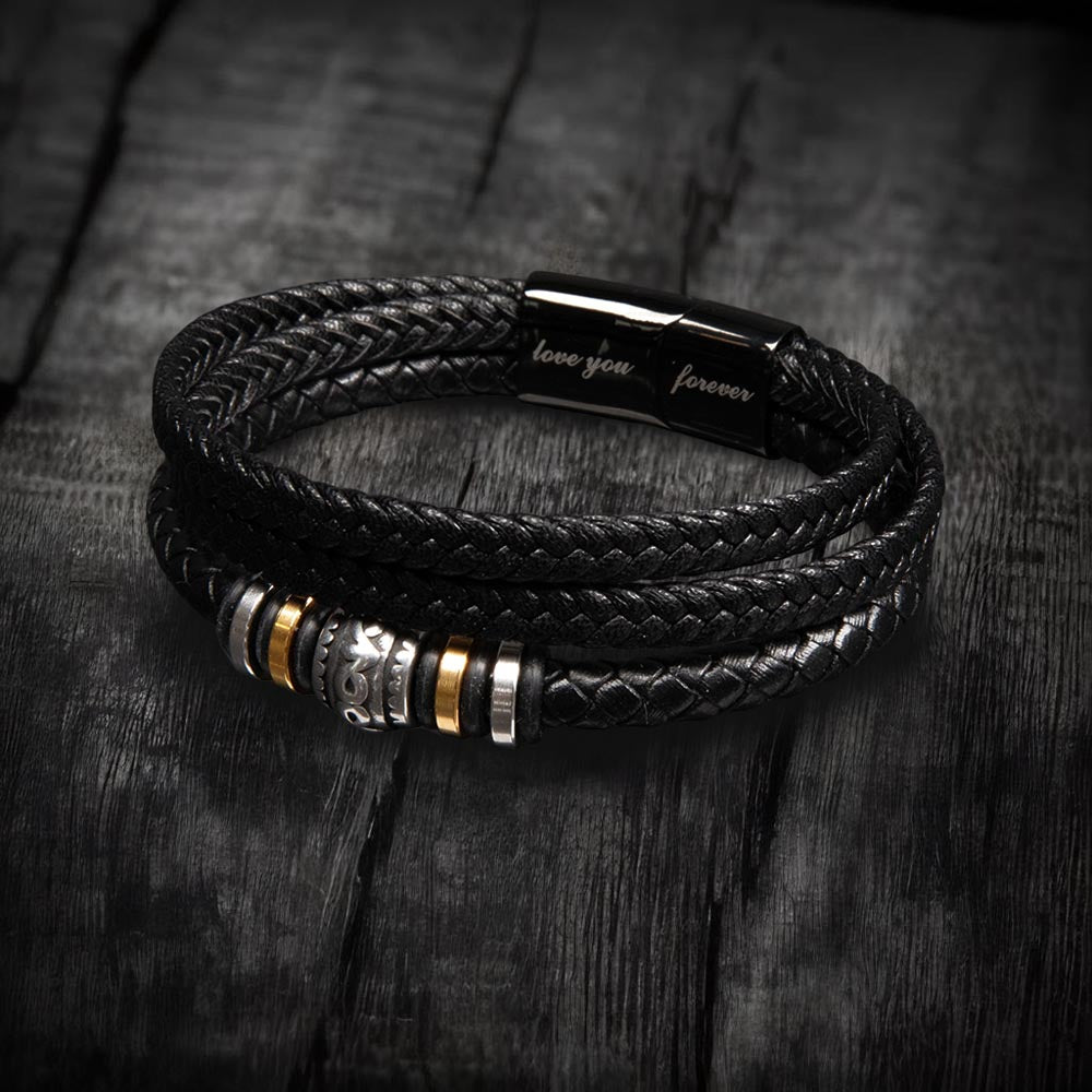 Love You Forever Men's Bracelet, Engraved Keepsake Gift for  - LYF Bracelet Custom 4
