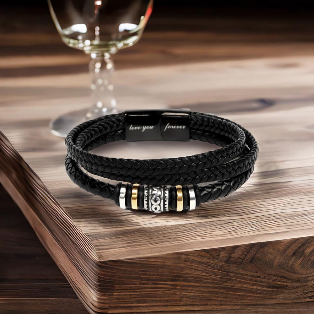 Love You Forever Men's Bracelet, Engraved Keepsake Gift for  - LYF Bracelet Custom 1