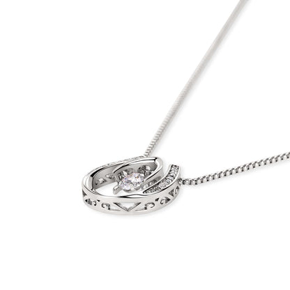 Lucky In Love Necklace, Four Leaf Clover with Crystal Heart
