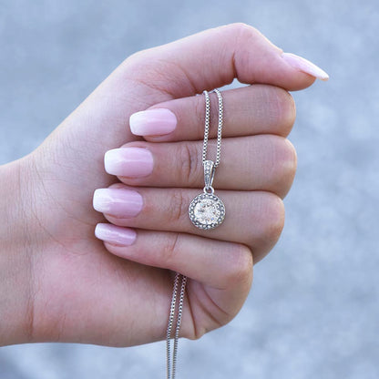Eternal Hope Necklace, Cushion Cut Crystal, 14K White Gold F - Eternal Hope LS 6
