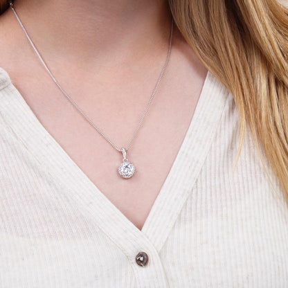 Eternal Hope Necklace, Cushion Cut Crystal, 14K White Gold F - Eternal Hope 1