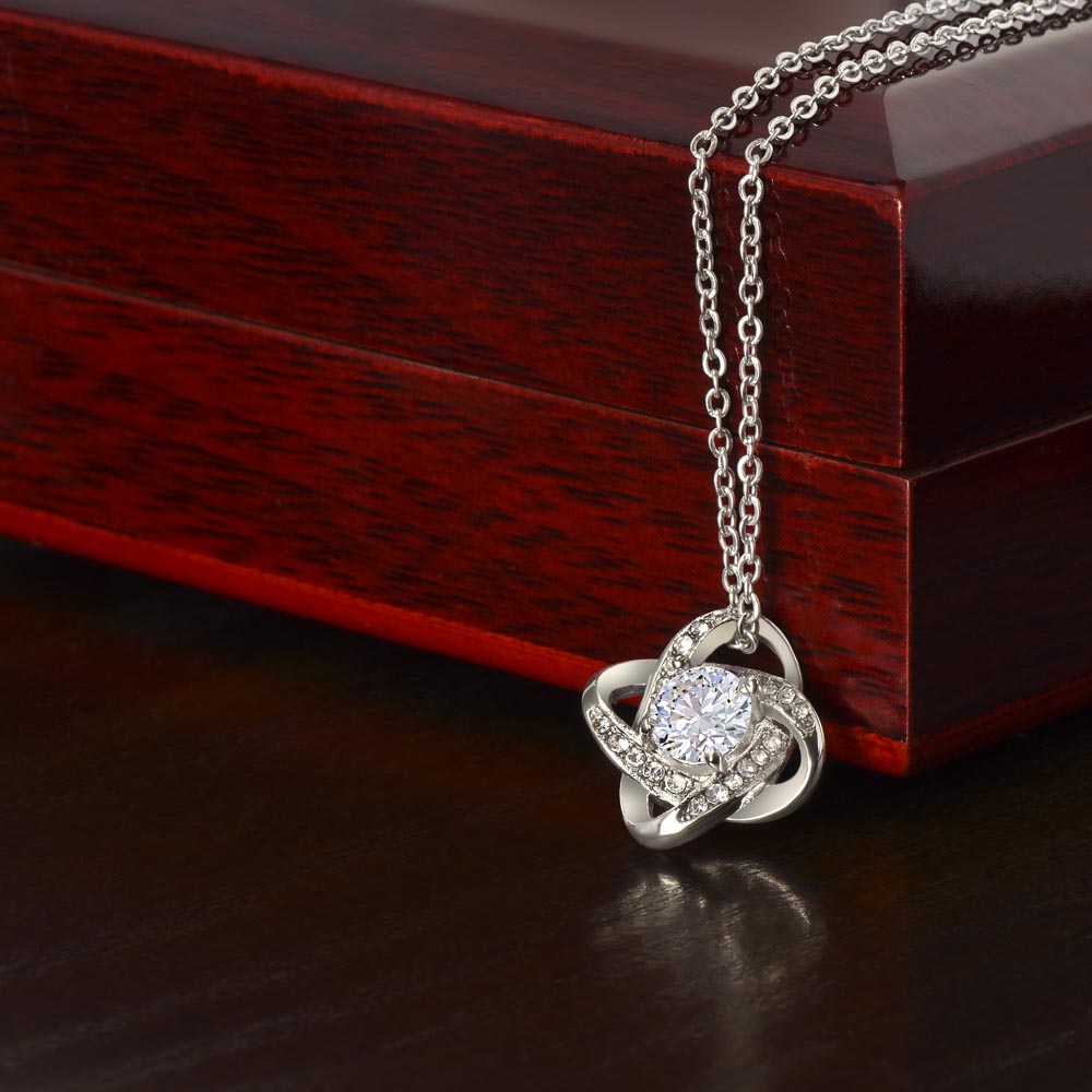 Love Knot Necklace, Unbreakable Bond Pendant, 18K Yellow or  - Only w Box 2