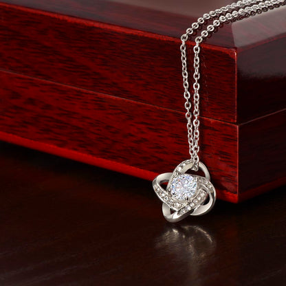 Love Knot Necklace, Unbreakable Bond Pendant, 18K Yellow or  - Only w Box 2