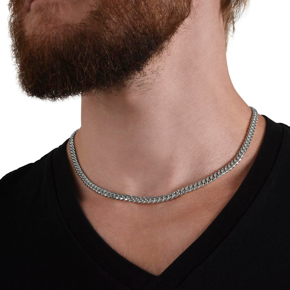 Cuban Link Chain Necklace, 18K Yellow Gold Finish or Polishe - Cuban LS 5