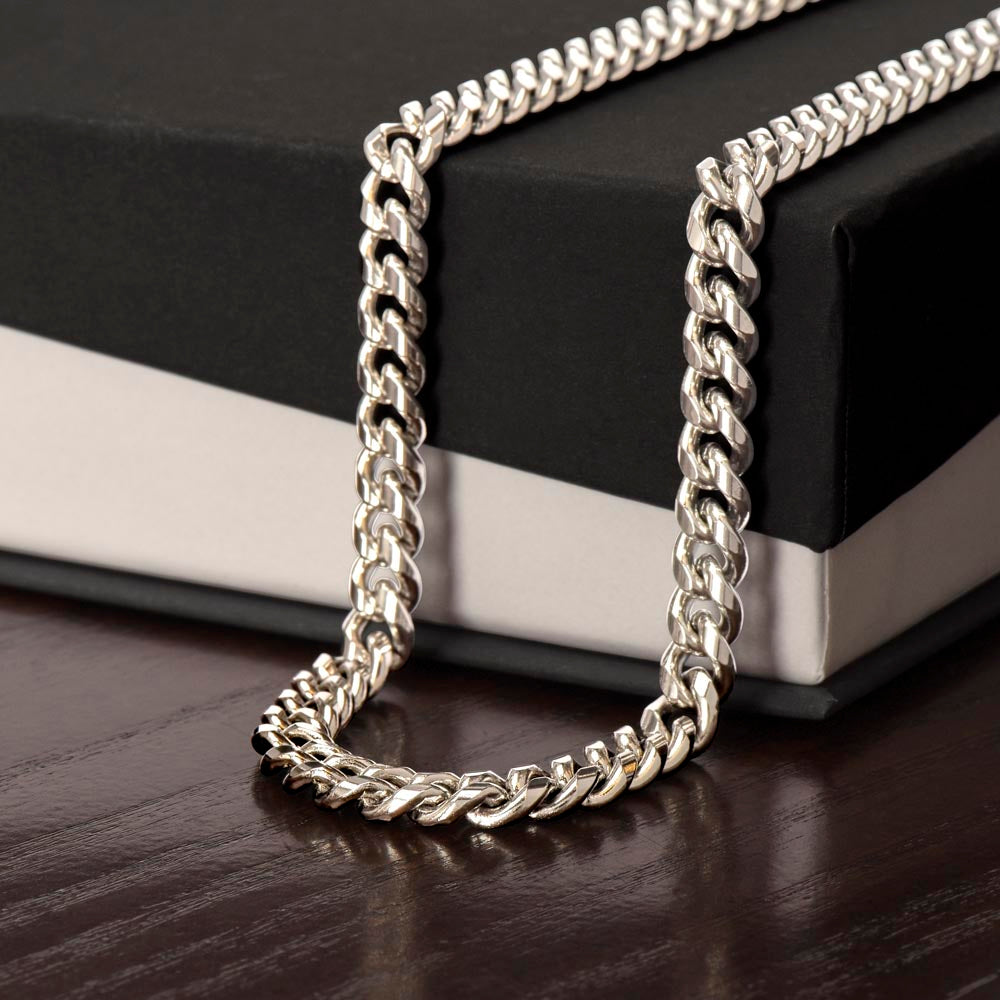 Cuban Link Chain Necklace, 18K Yellow Gold Finish or Polishe - Only w Box