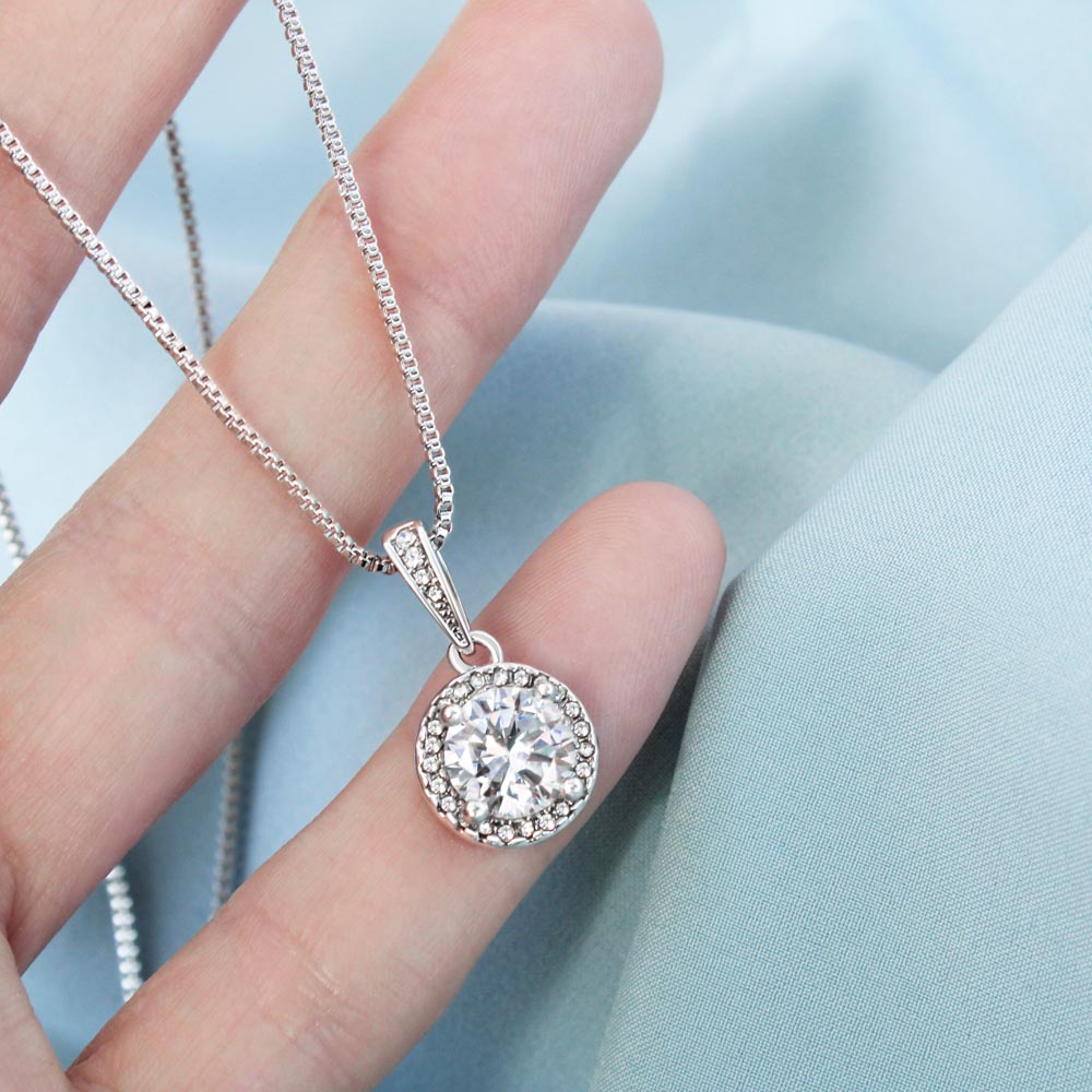 Eternal Hope Necklace, Cushion Cut Crystal, 14K White Gold F - Eternal Hope 4