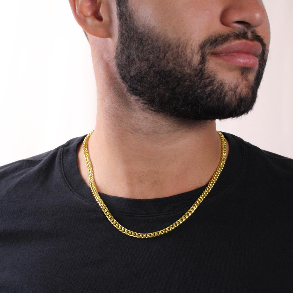 Cuban Link Chain Necklace, 18K Yellow Gold Finish or Polishe - Cuban Link Chain 7
