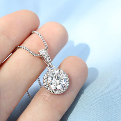 Eternal Hope Necklace, Cushion Cut Crystal, 14K White Gold F - Eternal Hope 2