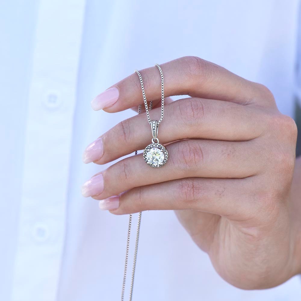 Eternal Hope Necklace, Cushion Cut Crystal, 14K White Gold F - Eternal Hope LS 11