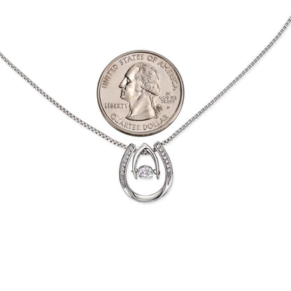 Lucky In Love Necklace, Four Leaf Clover with Crystal Heart