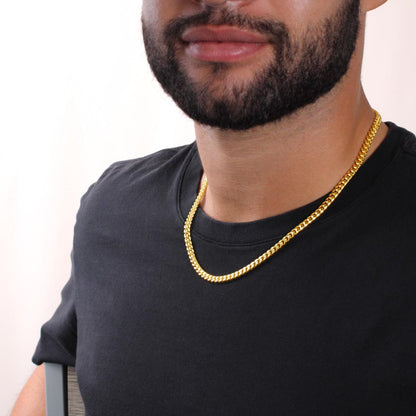 Cuban Link Chain Necklace, 18K Yellow Gold Finish or Polishe - Cuban Link Chain 3