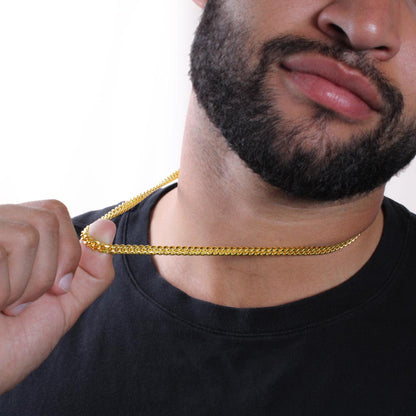 Cuban Link Chain Necklace, 18K Yellow Gold Finish or Polishe - Cuban Link Chain 6