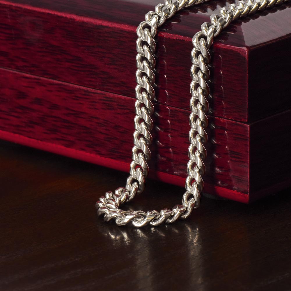 Cuban Link Chain Necklace, 18K Yellow Gold Finish or Polishe - Only w Box 2