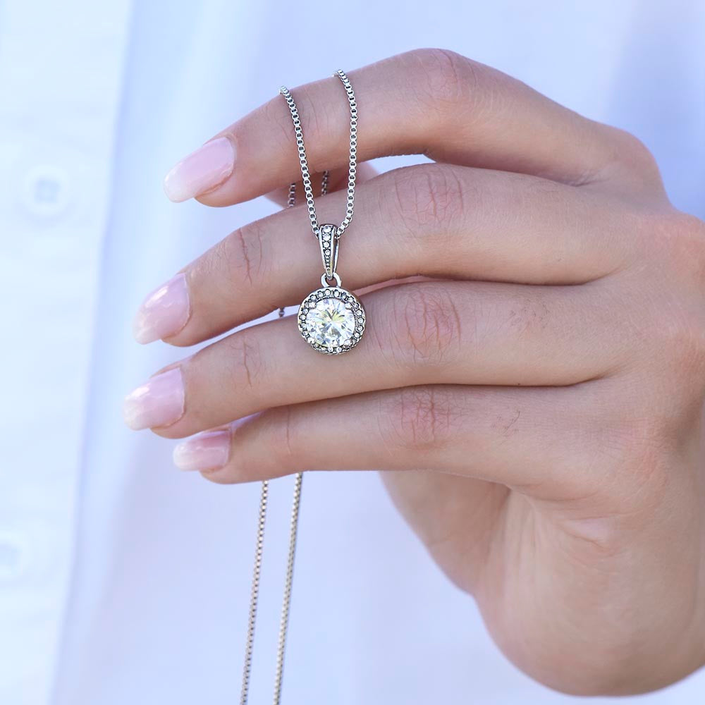 Eternal Hope Necklace, Cushion Cut Crystal, 14K White Gold F - Eternal Hope LS 3
