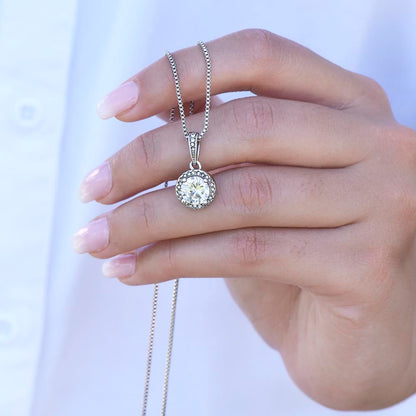 Eternal Hope Necklace, Cushion Cut Crystal, 14K White Gold F - Eternal Hope LS 3