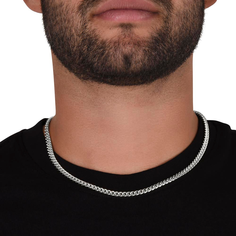 Cuban Link Chain Necklace, 18K Yellow Gold Finish or Polishe - Cuban LS 7