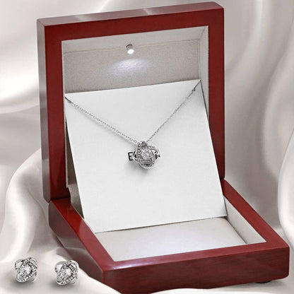 Love knot set in a lit luxury LED gift box