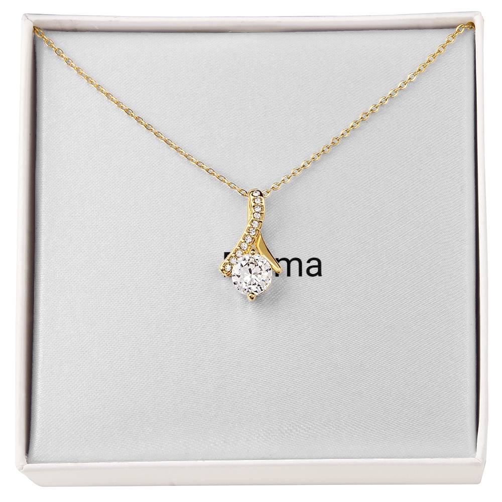 Gold Alluring Beauty crystal necklace in a gift box