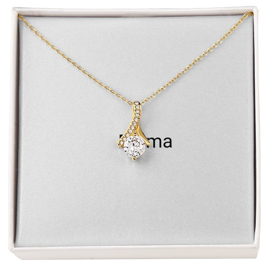 Gold Alluring Beauty crystal necklace in a gift box