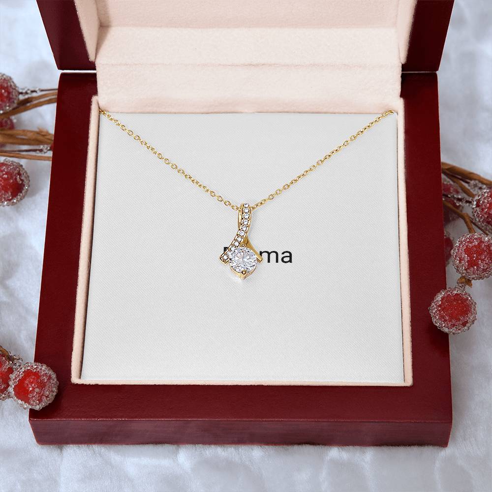 Gold Alluring Beauty necklace styled with flowers
