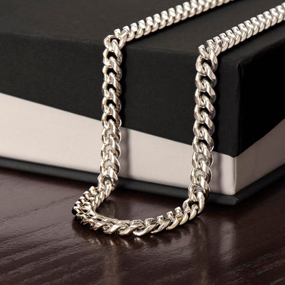 Cuban Link Chain Necklace, 18K Yellow Gold Finish or Polished Stainless Steel