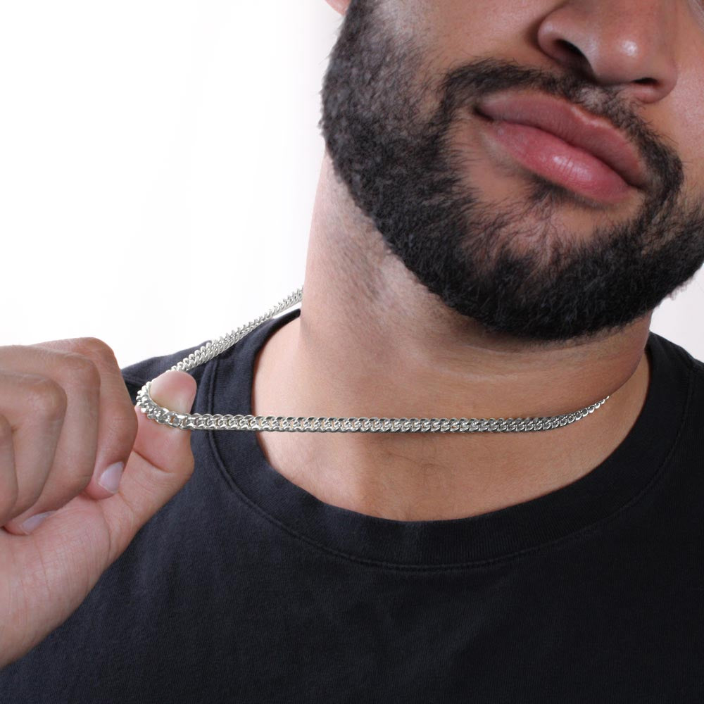 Cuban Link Chain Necklace, 18K Yellow Gold Finish or Polished Stainless Steel