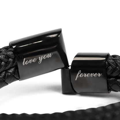 Love You Forever Men's Bracelet, Engraved Keepsake Gift for Him