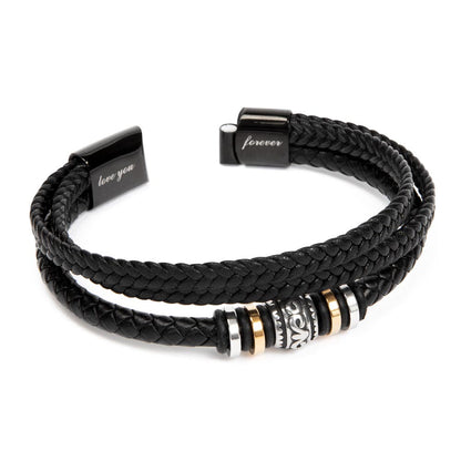 Love You Forever Men's Bracelet, Engraved Keepsake Gift for Him