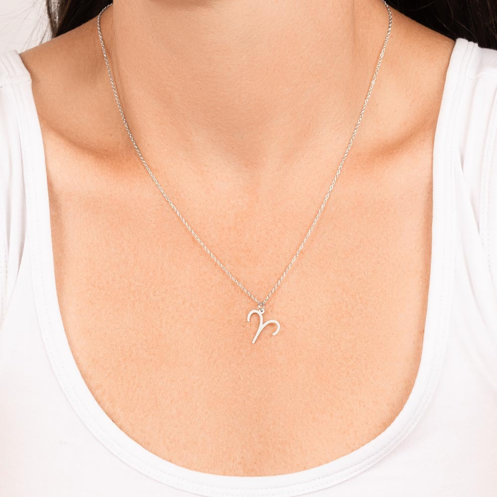 Zodiac Symbol Necklace, Star Sign Pendant, Adjustable Chain