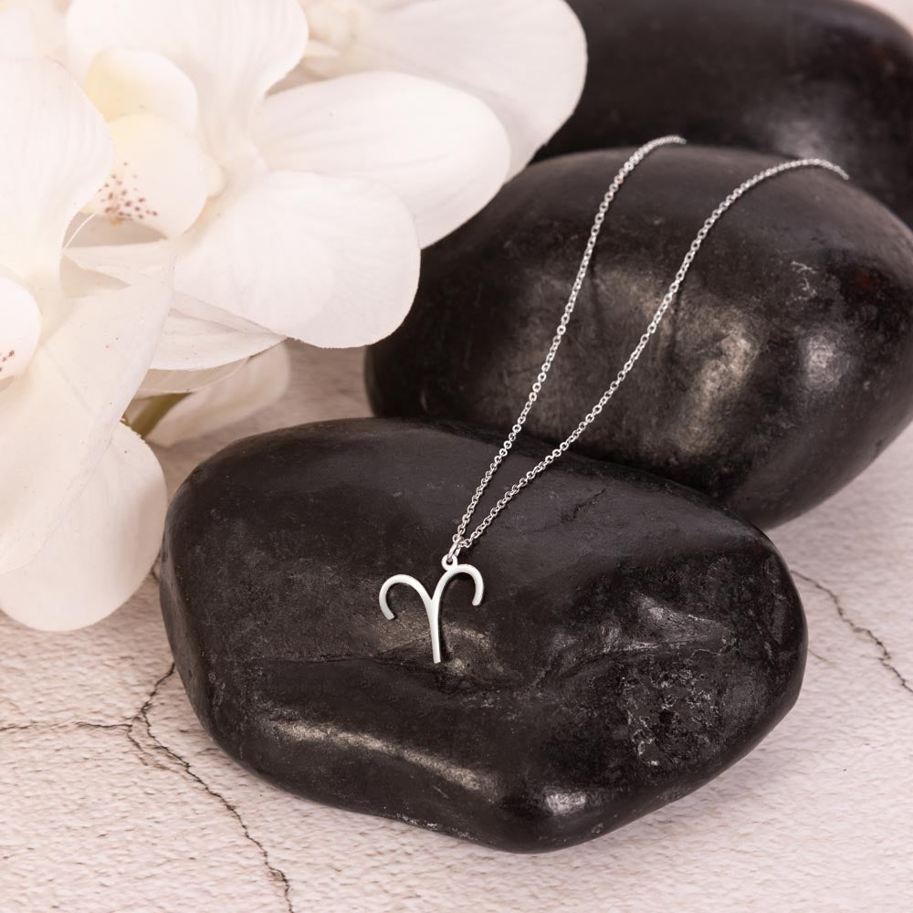 Zodiac Symbol Necklace, Star Sign Pendant, Adjustable Chain
