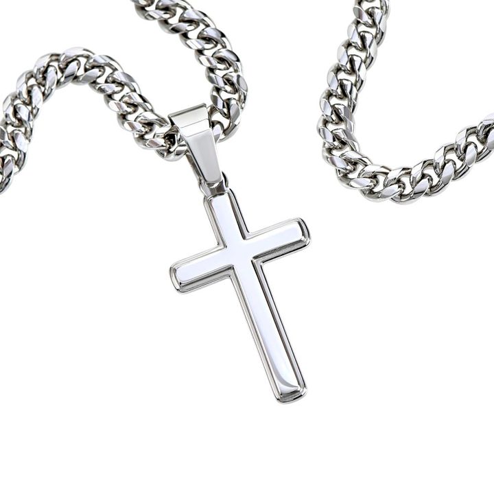 Artisan Cross on Cuban Link Chain