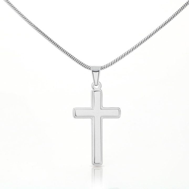 Artisan Cross Necklace on Snake Chain