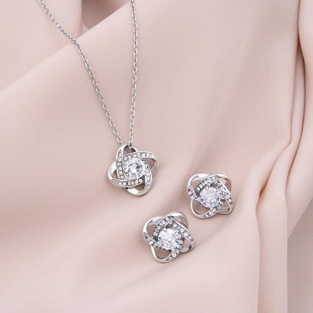 Love Knot Necklace and Earring Gift Set – 18K Gold-Tone, Gift-Ready Jewelry Set for Women, photo 2