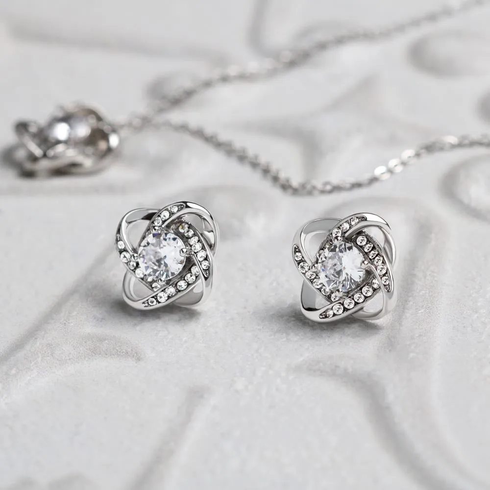 Love Knot Necklace and Earring Gift Set – 18K Gold-Tone, Gift-Ready Jewelry Set for Women, photo 3