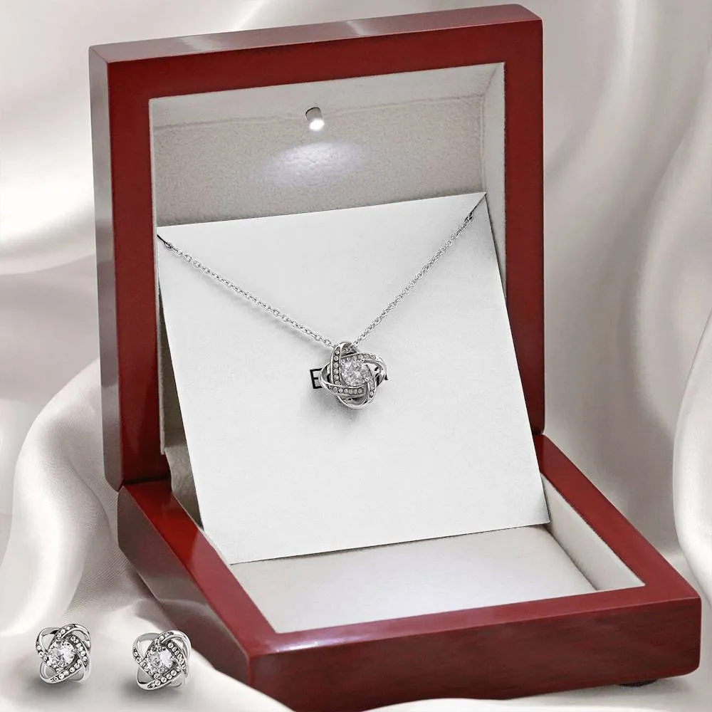 Love Knot Necklace and Earring Gift Set – 18K Gold-Tone, Gift-Ready Jewelry Set for Women, photo 6