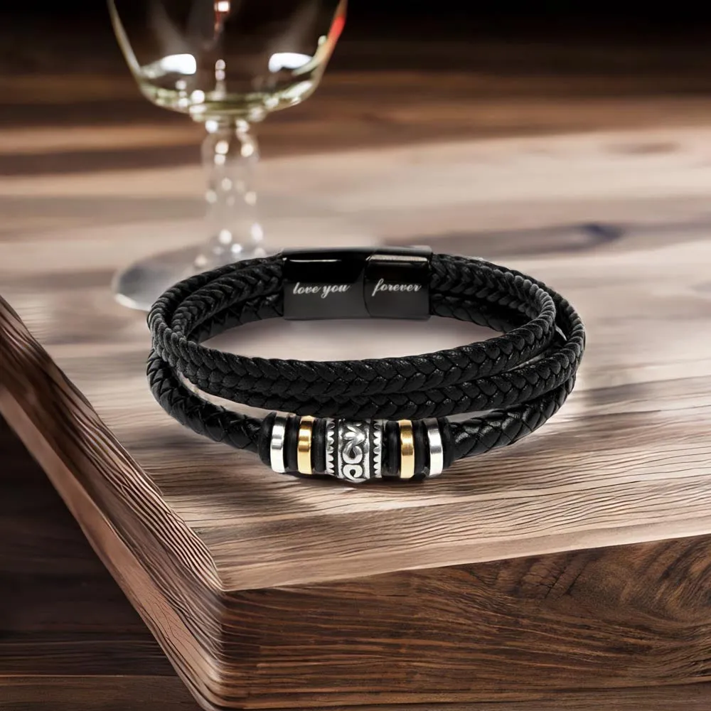 Love You Forever Men's Bracelet, Engraved Keepsake Gift for Him, photo 6