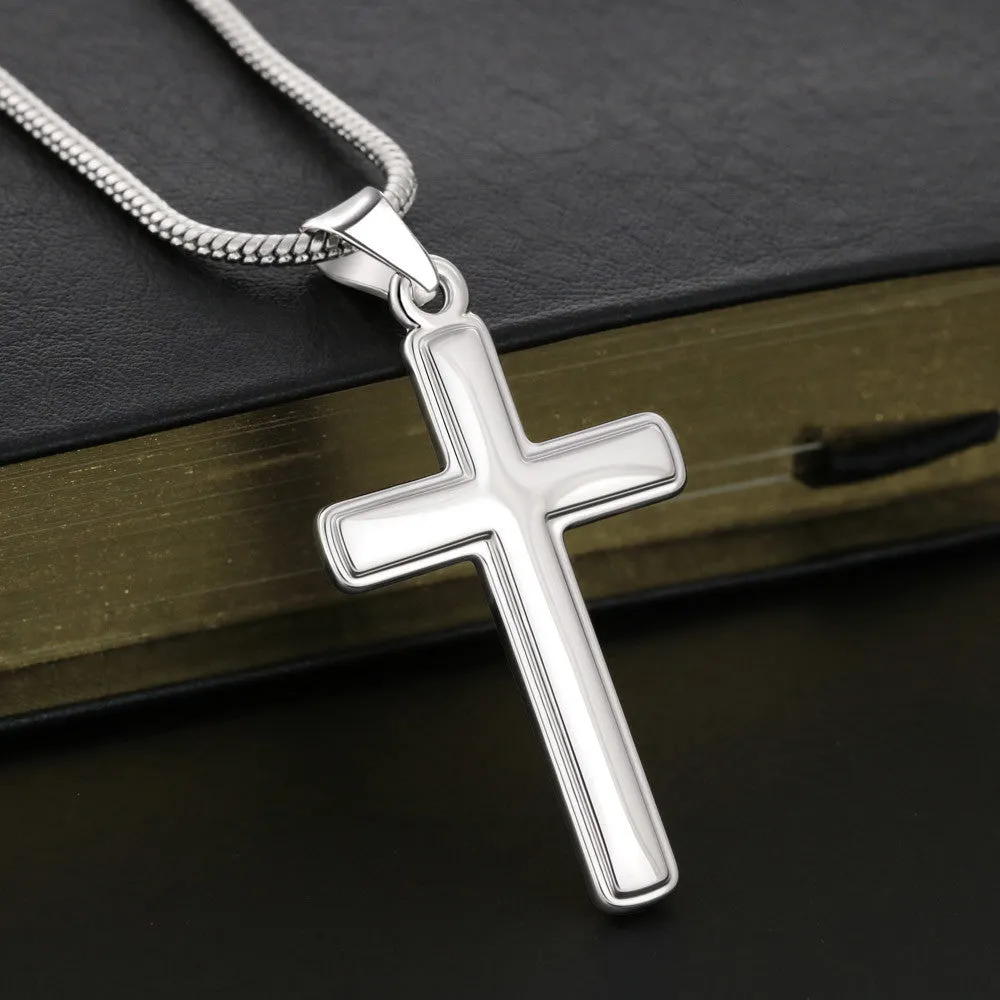 Stainless Steel Cross Necklace on Solid Chain, Everyday Wear, photo 5
