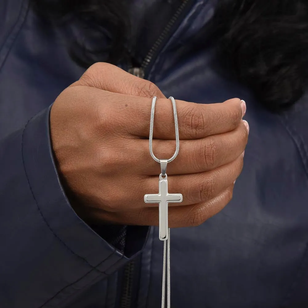 Stainless Steel Cross Necklace on Solid Chain, Everyday Wear, photo 6